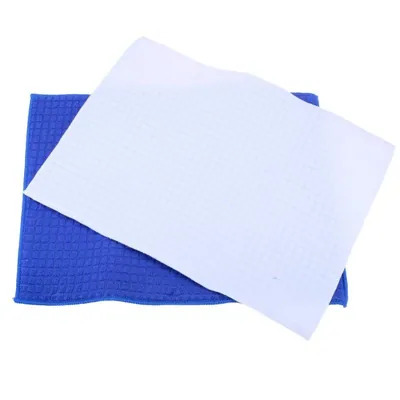 Dish Drying Mat 38cm X 50cm - Blue & White