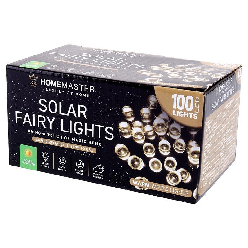 Solar Fairy Lights, 100 LED, 7.5m, Warm White, 2 Modes – image 4