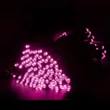 Christmas Fairy Light Solar 100LED 7.5m Total Length Pink 2 Functions – image 2