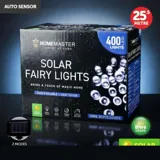 Christmas Fairy Light Solar 400LED 25.5m Total Length Cool White 2 Functions – image 4