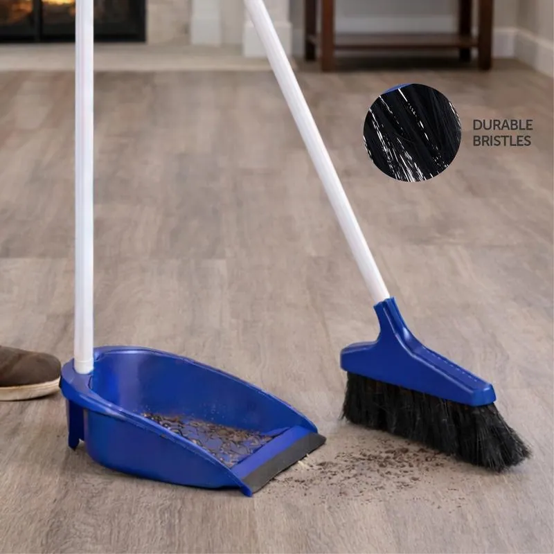 Broom Lobby & Dustpan Set with Rubber Lip - 790mm Handle (Soft~Medium Bristle) – image 2