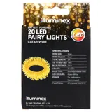 Fairy Lights Battery Operated 20 LED 2m Warm White 2 Function Clear Wire – image 3