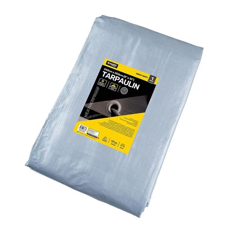 Tarpaulin Heavy Duty Grey 130gsm 240cm X 300cm (8' X 10') – image 2