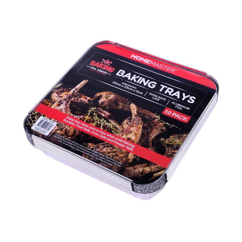 Foil Baking Trays with Lids 24.5 x 23 x 5.5cm (10 Pack) — photo 4 of 4