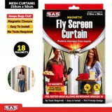 Curtain Magnetic Mesh 2pc 50cm X 210cm Each Black – image 3