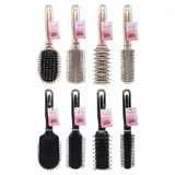 Hair Brush Styling Salon - 4 Assorted Designs on Stand - Blue & Purple – image 1