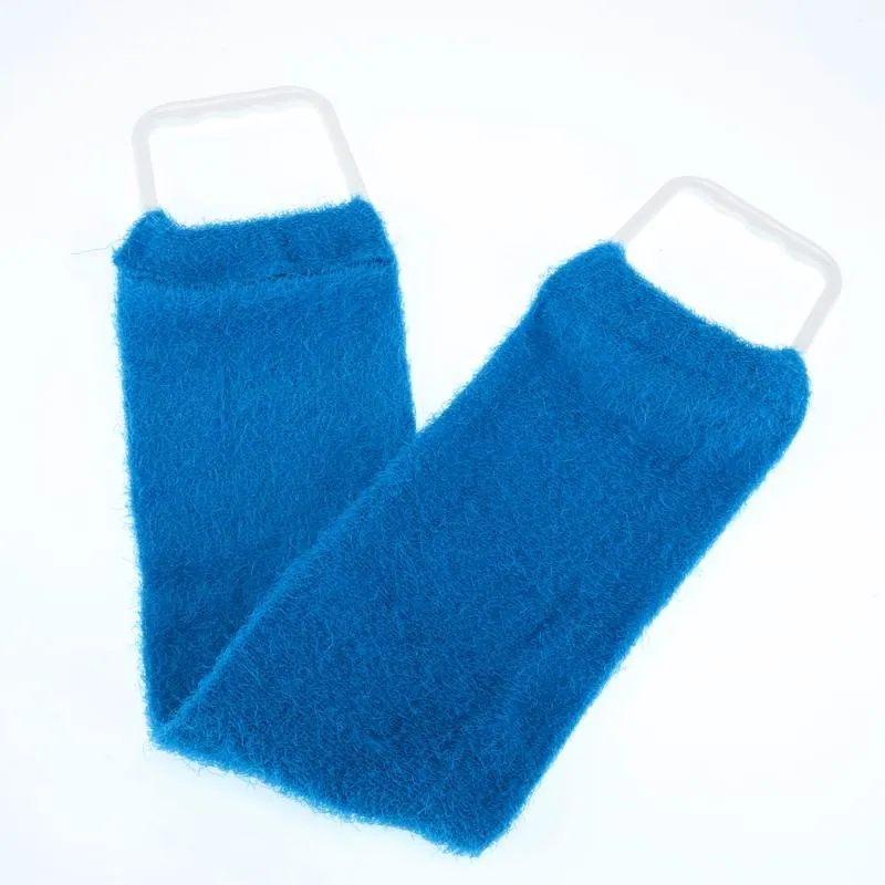 Exfoliating Back and Body Scrubber with Plastic Handles 55cm X 11cm – White and Blue Colours – image 2