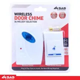 Battery Operated Wireless Door Bell White Features 36 Chimes & Reaches Up To 100m (Requires – image 4