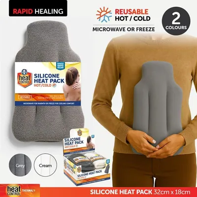 Hot/Cold Silicone Bead Comforter 32cm X 19cm Grey & Cream