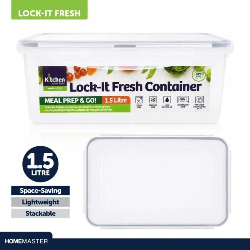 Container Lock It Fresh Food Rectangle 1500ml – image 2