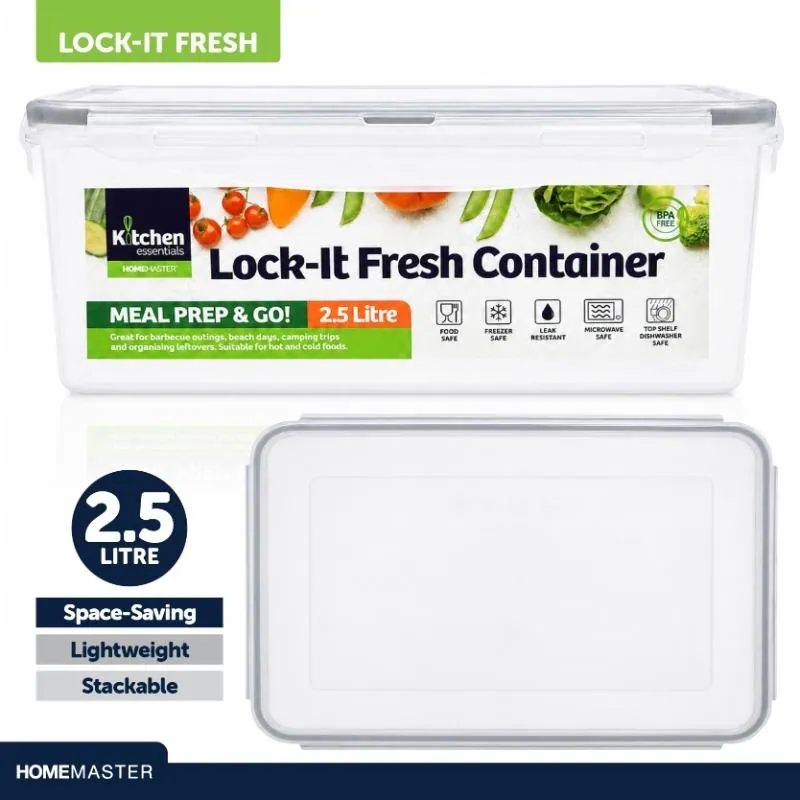 Container Lock It Fresh Food Rectangle 2500ml – image 2