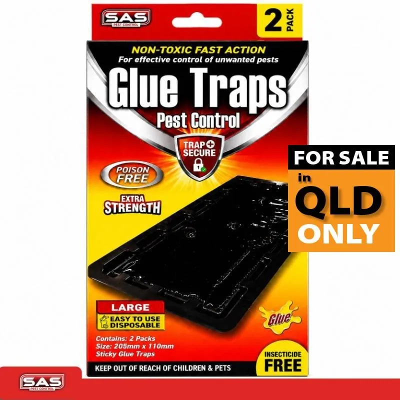 Sas Pest Control Glue Trap 2pk 20.5cm X 11cm X 1cm Black & Clear Glue – image 4