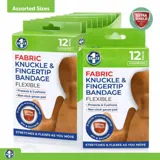 Bandage Strips Fingertip and Knuckle 12pk Assorted – Assorted: Includes 6x Fingertip Strips, 6x Knuckle Strips 7.6cm – image 4
