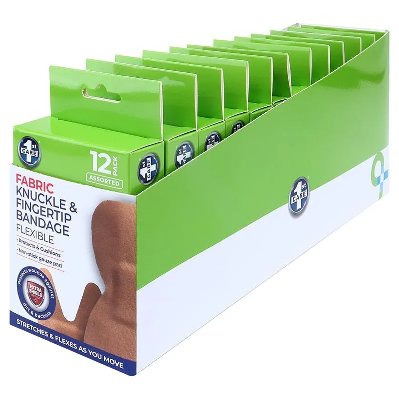 Bandage Strips Fingertip and Knuckle 12pk Assorted – Assorted: Includes 6x Fingertip Strips, 6x Knuckle Strips 7.6cm – image 3