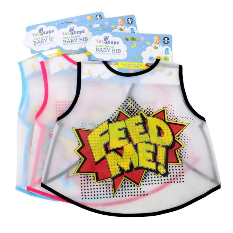 Bib Shirt Reusable 1pk 40cm X 34cm 12mths+ 3 Assorted Designs – image 3
