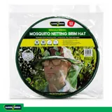 Insect Head Net with Brim Hat 30cm X 13cm X 2.5cm Green Mesh & Camouflage Hat – image 4