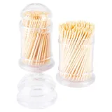 Bamboo Toothpicks in Premium Case - Includes 2 Packs of 150pc - 300pc - 6.3cm X 2mm – image 1
