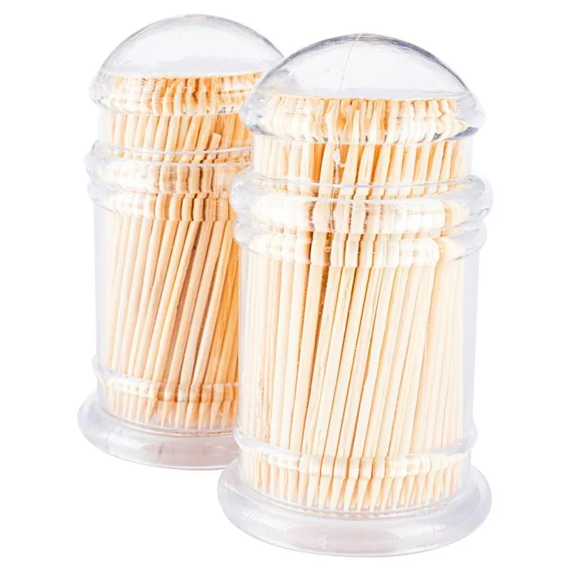 Bamboo Toothpicks in Premium Case - Includes 2 Packs of 150pc - 300pc - 6.3cm X 2mm – image 2