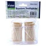 Bamboo Toothpicks in Premium Case - Includes 2 Packs of 150pc - 300pc - 6.3cm X 2mm – image 3