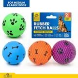 Dog Toy Fetch Ball Rubber 5.7cm 2pc – image 4