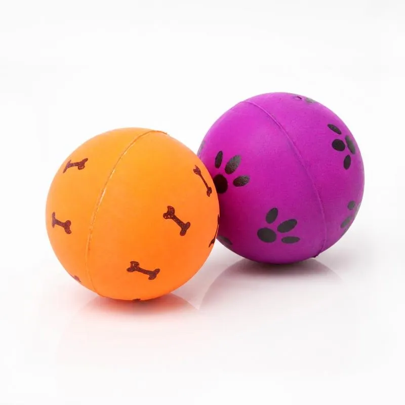 Dog Toy Fetch Ball Rubber 5.7cm 2pc – image 2