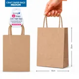 Craft Paper Bags Brown 21cm X 16cm X 8cm 3pk – image 4