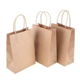 Craft Paper Bags Brown 21cm X 16cm X 8cm 3pk – image 2