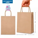 Craft Paper Bags Brown 27cm X 22cm X 11cm 2pk – image 4