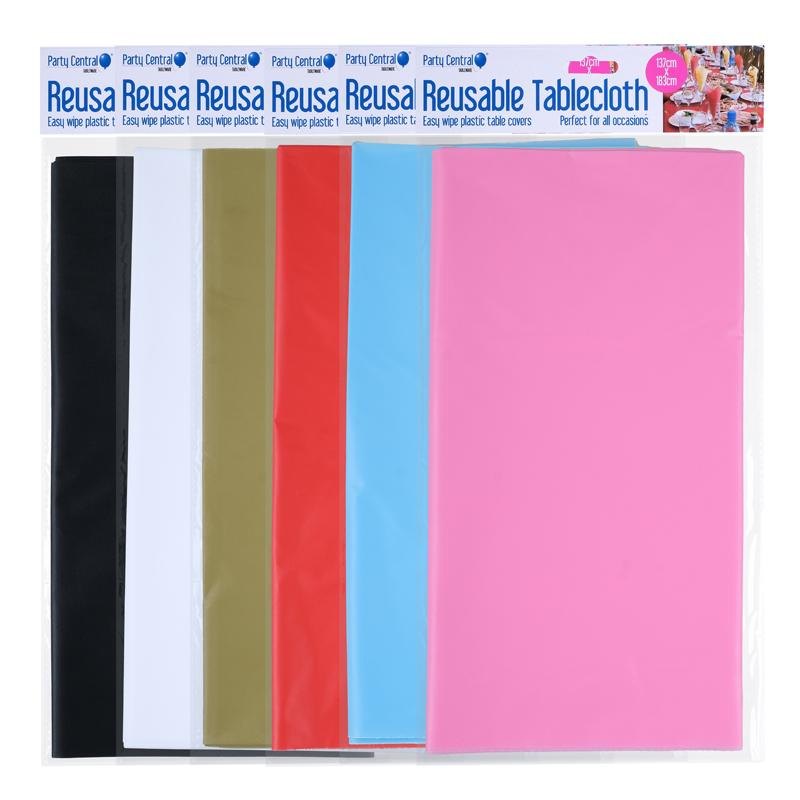 Reusable Plastic Tablecloth 137 x 183cm (Assorted Colour) — photo 3 of 3