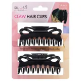 Hair Claw Clips 2pc 9cm- Black and Brown – image 3