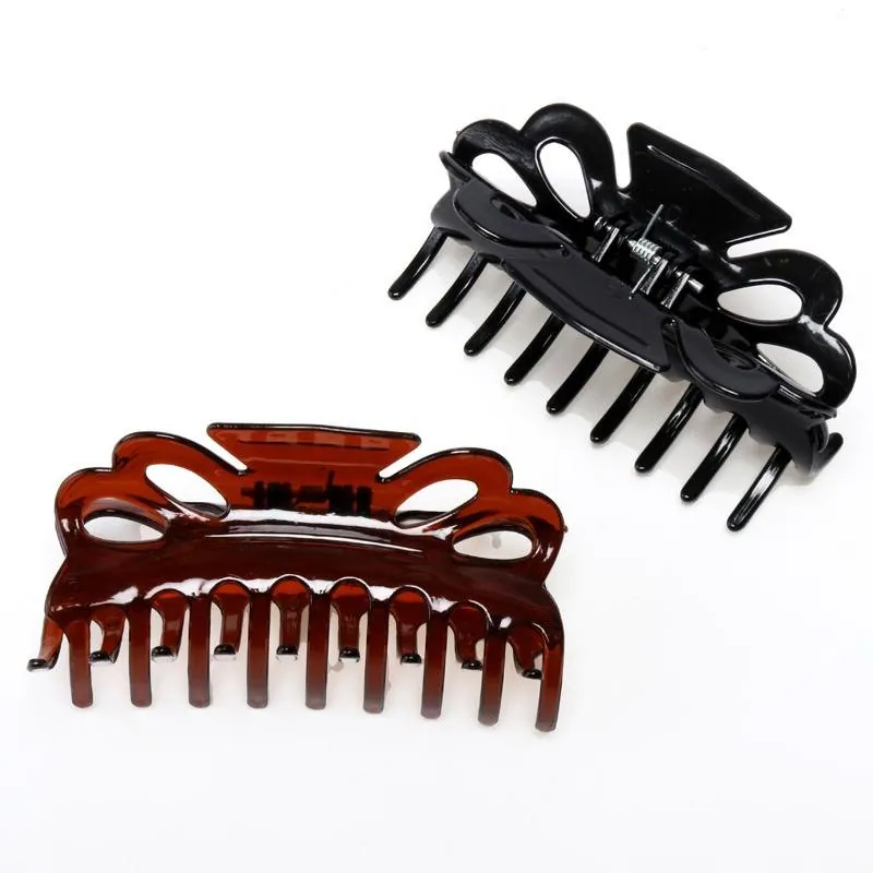 Hair Claw Clip 10.5cm - Assorted: Brown and Black – image 2