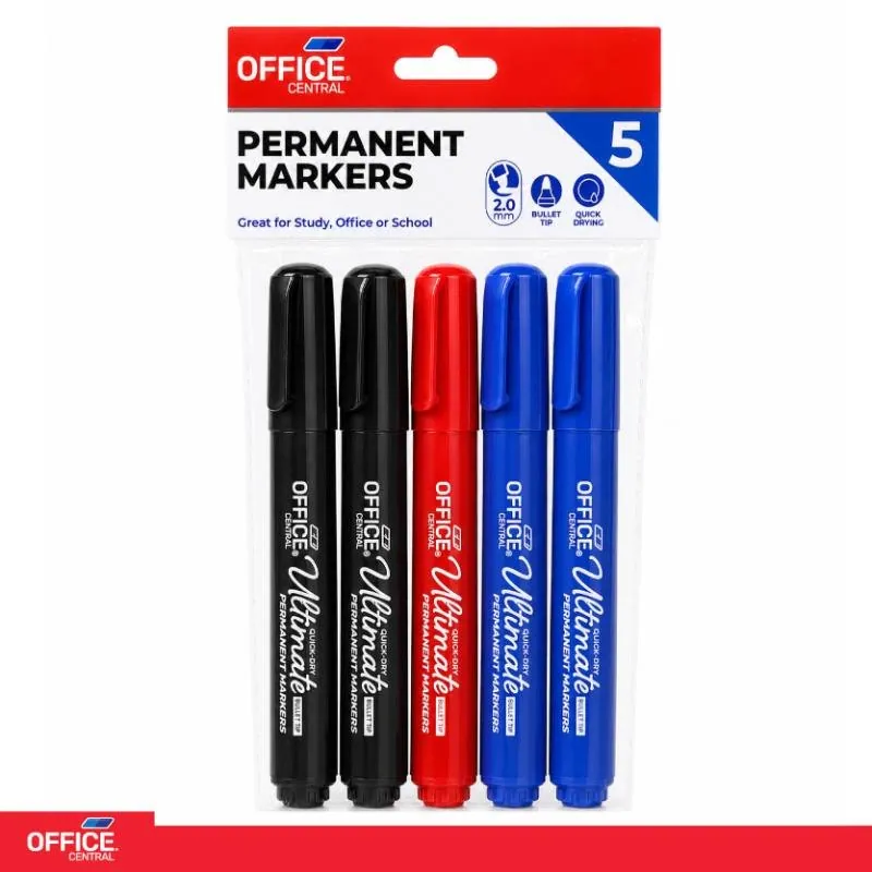 Markers Permanent (Black. Blue & Red) 5pk – image 4