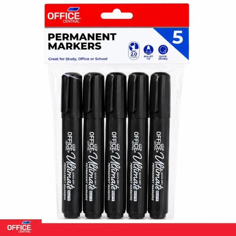 Markers Permanent (Black) 5pk – image 4