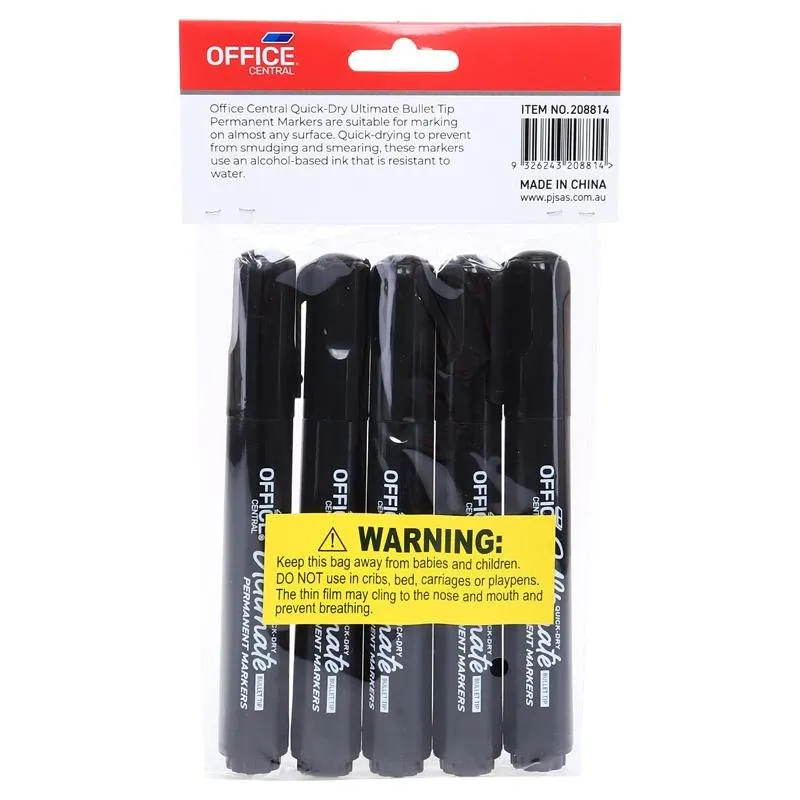 Markers Permanent (Black) 5pk – image 3