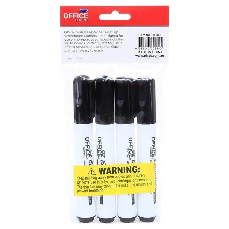 Markers Whiteboard (Black) 4pk – image 3