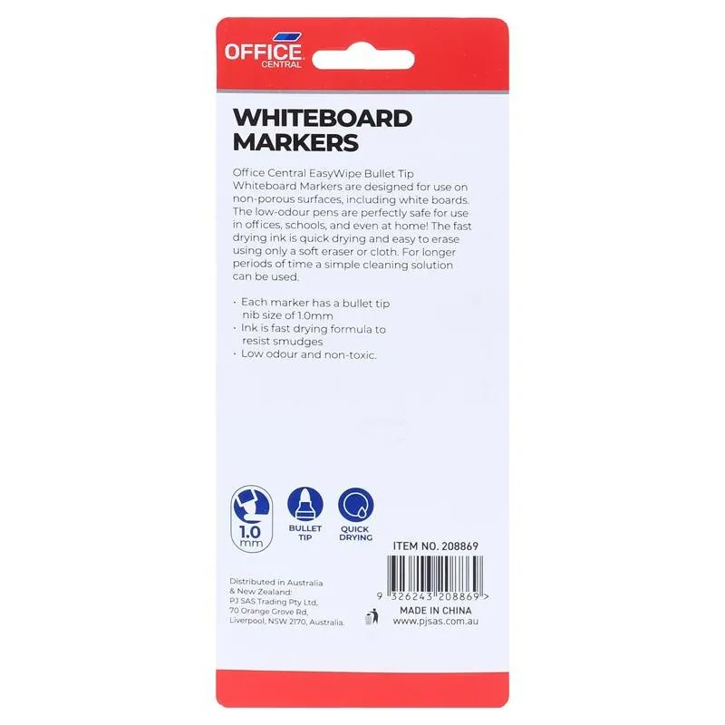Markers Whiteboard Fine Tip (Black. Blue & Red) 4pk – image 3