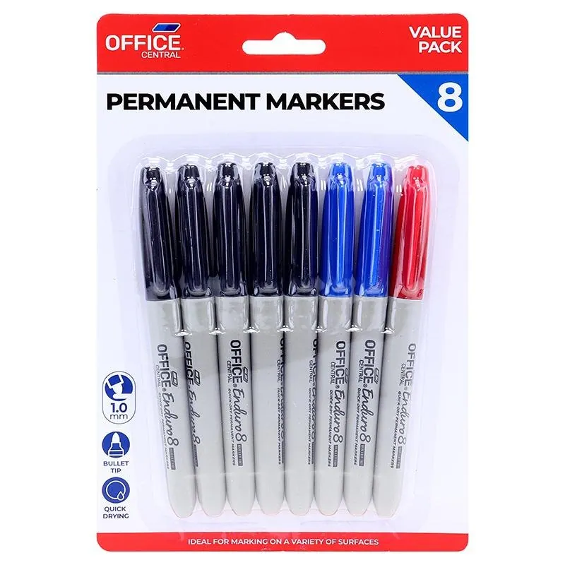 Marker Permanent (Black. Blue & Red) 8pk – image 4
