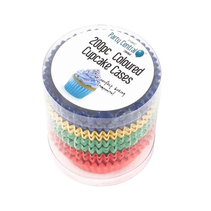 Cupcake & Muffin Cases 200pk - Red, Yellow, Blue, Green – image 3