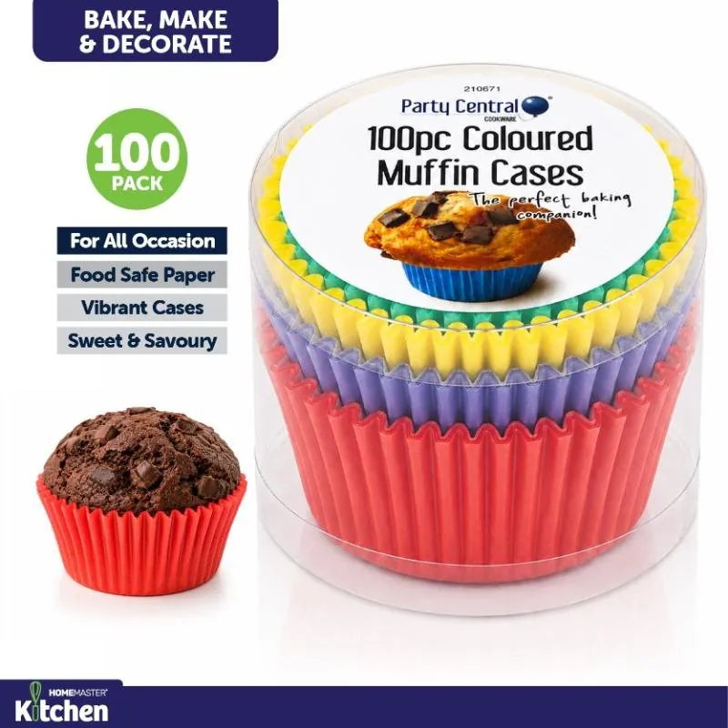Cupcake & Muffin Cases 100pk - Red, Yellow, Blue, Green – image 4