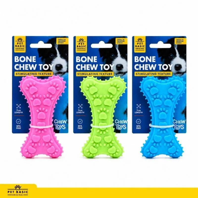 Dog Toy Chew Bone with Embossed Bone 7cm – image 4