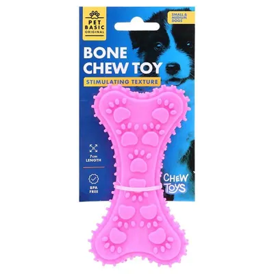 Dog Toy Chew Bone with Embossed Bone 7cm