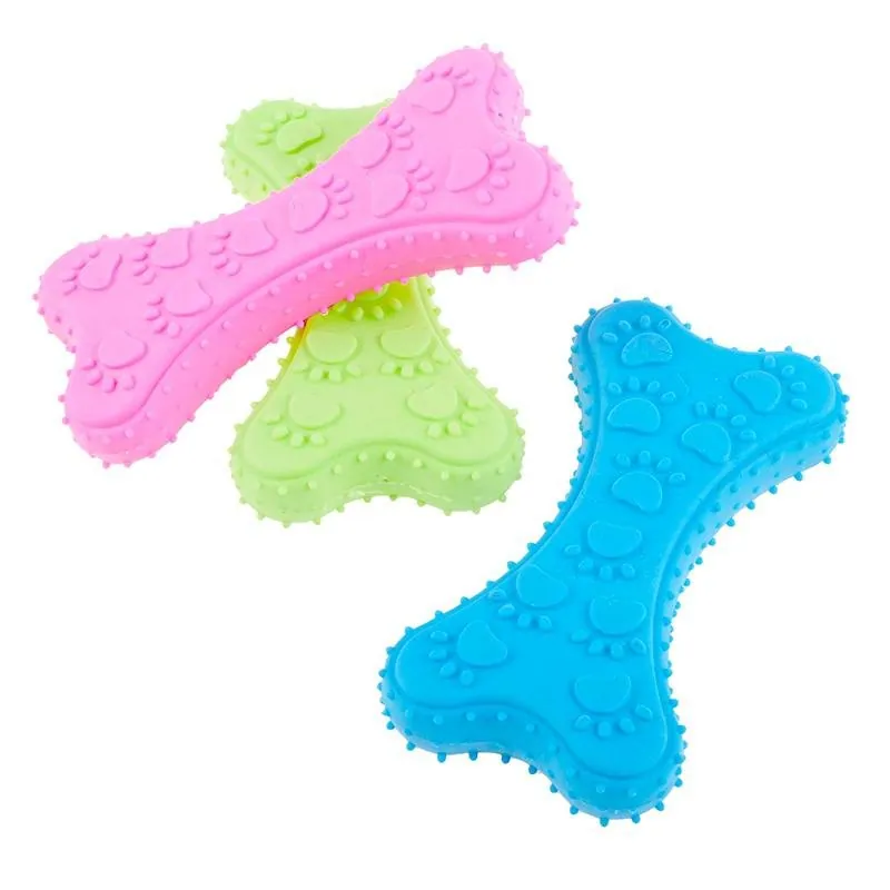 Dog Toy Chew Bone with Embossed Bone 7cm – image 2