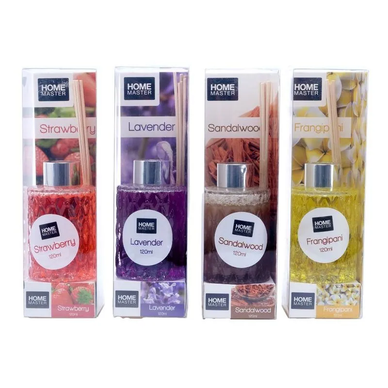 Reed Diffuser 120ml Glass Bottle - 4 Assorted Scents - Lavender, Strawberry, Sandalwood, Frangipani – image 4