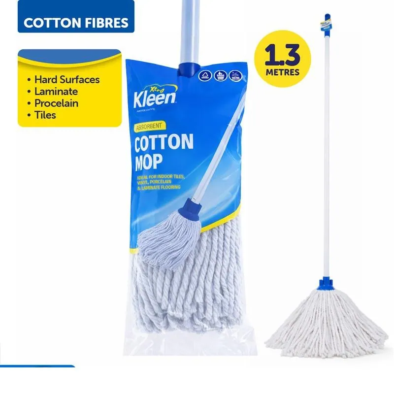 Cotton Mop with Handle - Mop Head (24cm) - Handle (120cm) – image 3