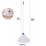Cotton Mop with Handle - Mop Head (24cm) - Handle (120cm) – image 1