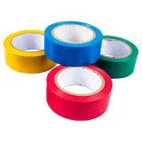 Tape Insulated PVC Coloured Tape 4 Assorted Colours Yellow, Red, Green & Blue 30mm X 20m – image 1