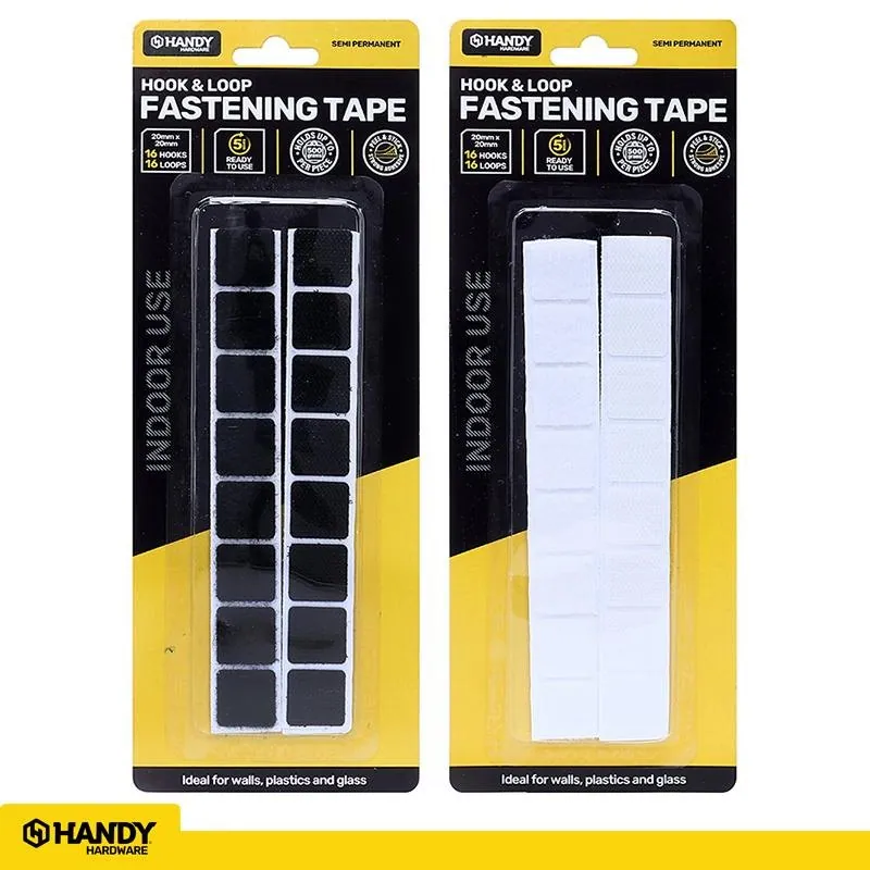 Adhesive Tape Square Hook & Loop Medium 20mm X 20mm 32pk – image 4