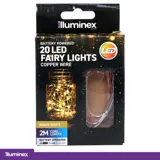 Fairy Lights Battery Operated 20 LED 2m Warm White 2 Function Copper Wire – image 4