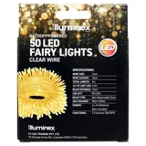 Fairy Lights Battery Operated 50 LED 5m Warm White 2 Function Clear Wire – image 3