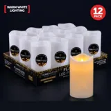 Candles LED Pillar 10cm X 7.5cm (Requires 3 X AAA Batteries, Not Included) – image 3